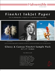 Glossy Sample Pack 8.5" x 11" 14 sheets Two sheets of seven media types: