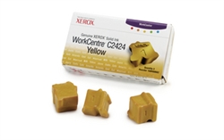 Genuine Xerox WorkCentre C2424 Solid Ink Yellow (3 Sticks)