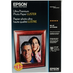 EPSON Ultra Premium Photo Paper Luster, 13"x19", 50 sheets