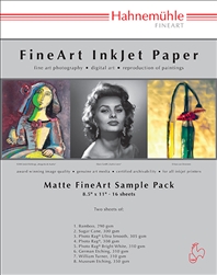 Matte Smooth Sample Pack 8.5" x 11" 14 sheets