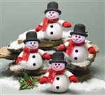 LIGHTED DECOR SM SNOWMAN (Set of 4 )