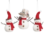 ORNAMENT SNOWMEN (Set of 3)