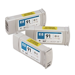 Ink Cartridge,HP91, 3 PK,LIGHT GRAY