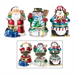 Christmas Music Box Figurines (set of 3)