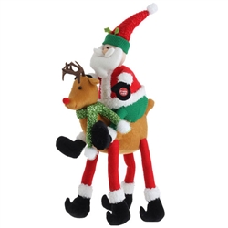 RAZ 19" ANIMATED MUSICAL SANTA ON REINDEER