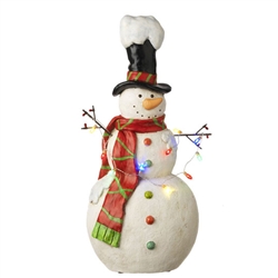 RAZ 19" LIGHTED SNOWMAN