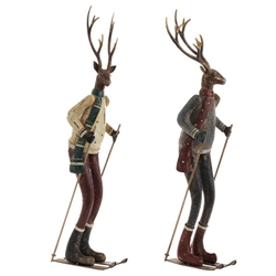 RAZ 25.5" SKIING DEER (SET OF 2)