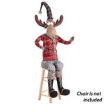 RAZ 84" HOLIDAY POSABLE SITTING MOOSE (Out of Stock)