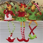 RAZ 17.5" POSABLE DIVA REINDEER (SET OF 3)