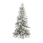 RAZ 7.5' PRE-LIT FLOCKED SLIM TREE