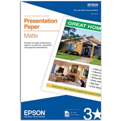 EPSON Singleweight Presentation  Matte Paper 11 X17 Sheets 100 pack
