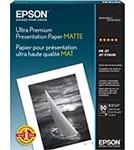 EPSON Ultra Premium Presentation Paper Matte, Letter Size, 50 sheets